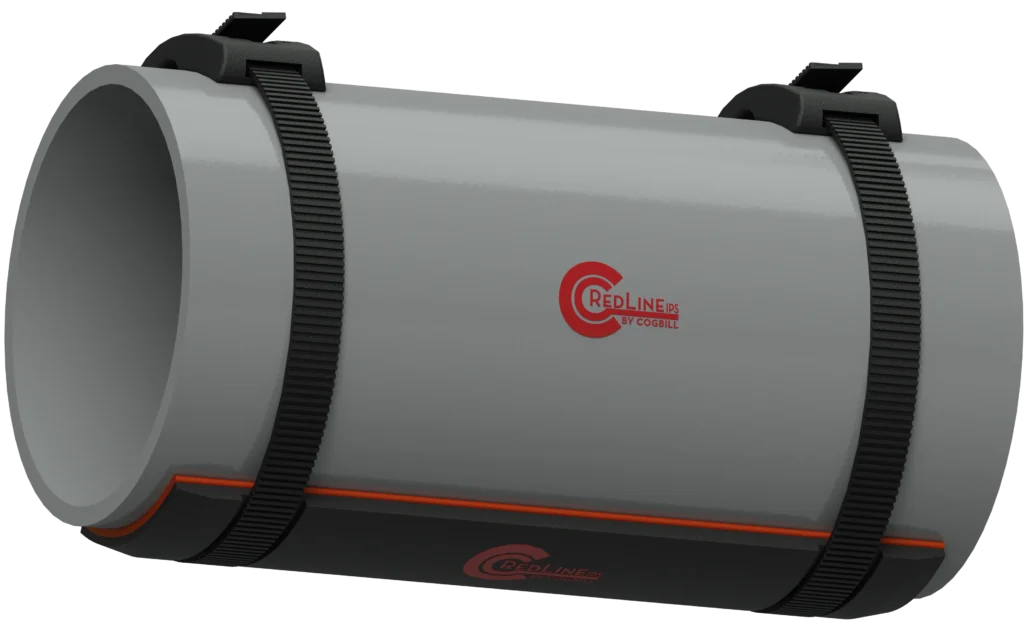 The Mechanics of Edge Stability: Why SmartPad Edges Stay Sealed Under Real-World Stress Industrial SmartPad installed on a process pipe using two SmartBands placed one inch from each edge to prevent moisture ingress.