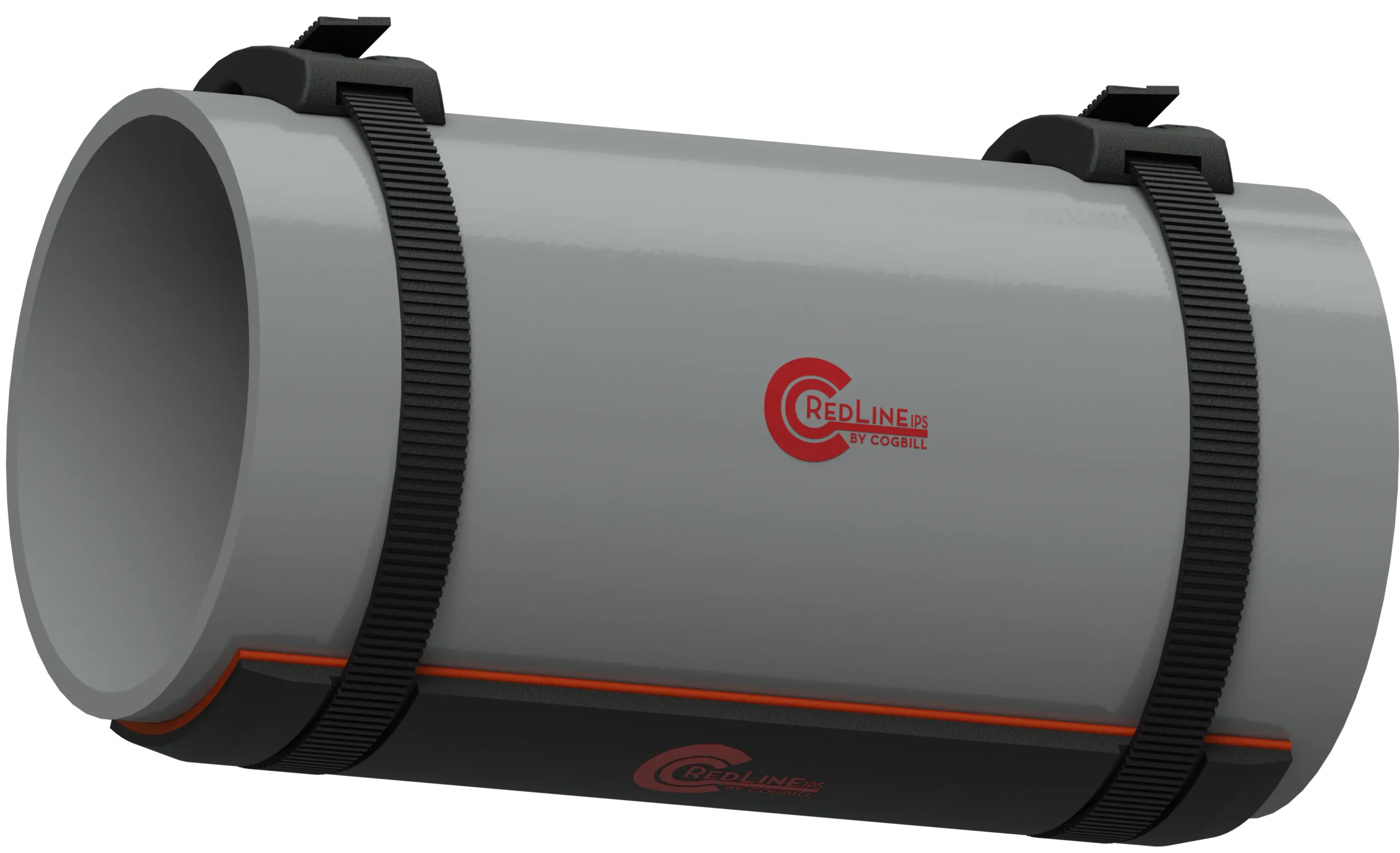 Blog Industrial SmartPad installed on a process pipe using two SmartBands placed one inch from each edge to prevent moisture ingress.